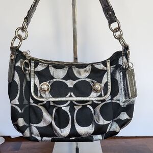 Coach Poppy Signature Lurex "Groovy" Shoulder/Swing Bag,